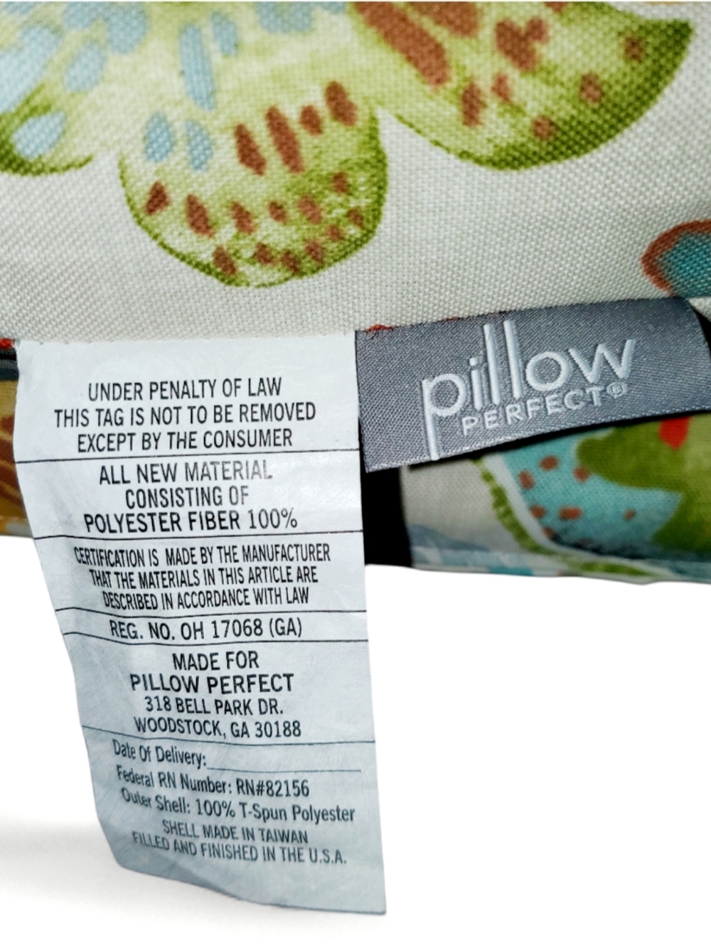 Pillow Perfect Bright Floral Indoor/Outdoor 2 Pcs Chair Cushion 20x20" NWOT - Picture 4 of 5
